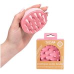 TADA BEAUTY Kafa derisi masaj aleti, saç şampuanı, duş başlığı, saç derisi ovucu, saç derisi, baş masaj aleti, stresi rahatlatır, saç büyümesi için (Indie Pink)
