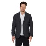 Tadic Erkek Siyah Desenli Esneyen Kumaş Slim Fit Kapak Cepli Yarım Astar 4 Mevsim Blazer Ceket Siyah 58