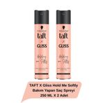 Taft X Gliss Hold Me Softly Bakım Yapan Saç Spreyi 250 ML X 2 Adet