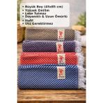 Tag 4’lü Büyük Boy Peşkir Mutfak Havlusu 45X85 cm – %100 Pamuklu, Süper Emici, Hızlı Kuruyan, Leke Tutmaz, Ütü Istemez, Yerli Üretim Kurulama Havlu Seti - çok renkli - 001-Renkli