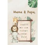 Tagebuch zum Ausfüllen - Babys erstes Jahr: "Mama & Papa, erzählt mir von meinem ersten Jahr" 108 Seiten Schwarz / weiß