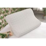 Tago Home Ortopedik Çift Taraflı Visco Yastık Boyun Fıtığı Boyun Düzleşmesi DESTEKLI-51X41X13CM 1000GR - Beyaz - 13 x 41 x 51 cm