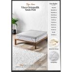 Tago Home Visco Ortopedik Yatak Koruyucu Yatak Pedi & Yatak Şiltesi Lastikli Fermuarlı - Beyaz - 80 × 180 cm