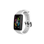 Tagomoon Huawei Honor Band 6 Ile Uyumlu Tokalı Beyaz Silikon Kordon Kayış