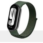 Tagomoon Mi Band 8 , Mi Band 9 ve Mi Band 10 ile Uyumlu Kordon Spor Kumaş Cırt Cırtlı Kayış - Koyu Yeşil