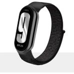 Tagomoon Mi Band 8 , Mi Band 9 ve Mi Band 10 ile Uyumlu Kordon Spor Kumaş Cırt Cırtlı Kayış - Siyah