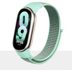 Tagomoon Mi Band 8 , Mi Band 9 ve Mi Band 10 ile Uyumlu Kordon Spor Kumaş Cırt Cırtlı Kayış - Turkuaz