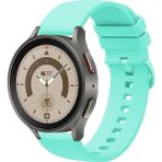 Tagomoon Samsung Galaxy Watch 4 5 5pro 6 7 FE 40mm ve 44mm ile Uyumlu Kordon Jel Silikon Tokalı Kayış - Su Yeşili