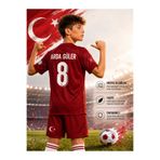 tahaspor ARDA GÜLER TÜRKİYE MİLLİ TAKIM ÇOCUK FUTBOL FORMASI KIRMIZI 3 PARÇA ( FORMA ŞORT ÇORAP)