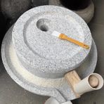 Tahıl Değirmeni Un Için Ev Tipi Taş Değirmen Öğütücü, Soya Fasulyesi/Tohum/Baharat/Pirinç/Buğday Öğütücü, Ahşap Çerçeveli Ağır Doğal Taş El Tahıl Değirmeni(20 x 30 cm (7 7/8 x 11 3/4"))