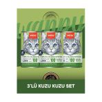 Tahılsız %100 Gerçek Et Kuzulu Ezme Kedi Konserve Maması Seti 3x375 gr