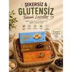 Tahinly 3' Lü -Glutensiz Şekersiz Kurabiye Paketi Atıştırmalık (3 * 120 G) - 120 gr