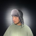 Tahiroğlu Deri 1987 Kışlık Deri Kürklü Ushanka Pilot Unisex Şapkası - Gri
