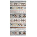 Tahlia Geometrik Gri Akrilik Dikdörtgen Akrilik Kolay Temizlenen Yumuşak Makine Salon Halı-I-Krm-Lotus-8565-100x450