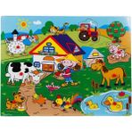 Tahta Raptiyeli Bultak Çiftlik Puzzle 9 Parça
