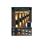 Tahtakale Dünyası 4 ledli solar çift taraflı duvar merdiven aydınlatması duvar bahçe için güneş enerjili aplik ışık