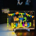 Tahtakale LED Aydınlatmalı Yazı ve Çizim Tahtası - Küçük Boy 20X20 cm - 20 x 20 cm