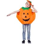 Tahtakale Marketi Halloween Balkabağı Kostümü Çocuk Kabak Kıyafeti - 5 - 6 Yaş - Turuncu - Siyah