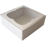 Tahtakale Toptancı Çerçeveli Karton Kutu 8 x 8 x 3 cm (50 Adet) - Beyaz