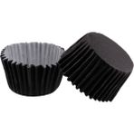 Tahtakale Toptancı Cupcake Kalıbı Pet Kapsül Kek Kalıbı 48 x 34 mm x 100 Adet - Siyah