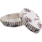 Tahtakale Toptancı Cupcake Kalıbı Pet Kapsül Oval Sarmaşık Desenli Kek Kalıbı (100 Adet) F11 - Renkli