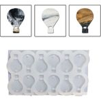 Tahtakale Toptancı Epoksi Silikon Kalıp Çoklu Kapadokya Balonu Kolye Anahtarlık Küpe Kalıbı 45X30 mm 12 Li - Standart