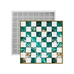 Tahtakale Toptancı Epoksi Yerli Silikon Kalıp Satranç Ve Dama Tahtası Kalıbı 25.5x25.5 Cm