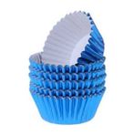 Tahtakale Toptancı Metalik Folyo Cupcake Kalıbı Muffin Pet Kapsül No:3 x 150 Adet - Saks Mavi