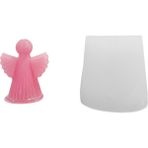 Tahtakale Toptancı Silikon 3D Dik Çizgili Minimalist Melek Mum Kalıbı - Standart