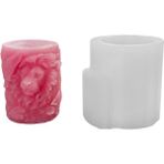 Tahtakale Toptancı Silikon 3D Kabartmalı Aslan Şeklinde Sütun Mum Kalıbı - Standart
