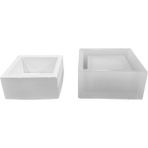 Tahtakale Toptancı Silikon 3D Kare Taş Tozu Saksı ve Mumluk Kalıbı - Standart