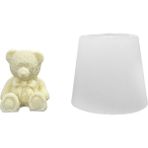 Tahtakale Toptancı Silikon 3D Kurdeleli Sevimli Ayıcık Mum Kalıbı - Standart