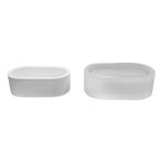 Tahtakale Toptancı Silikon 3d Oval Taş Tozu Saksı Ve Mumluk Kalıbı