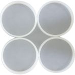 Tahtakale Toptancı Silikon Epoksi Yuvarlak Bardak Altlığı Kalıbı 12 cm 4 Lü - Standart