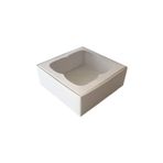 Tahtakale Toptancıları 8 X 8 X 3 cm 50 Adet Beyaz Çerçeveli Karton Kutu