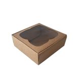 Tahtakale Toptancıları 8 X 8 X 3 cm 50 Adet Kraft Çerçeveli Karton Kutu
