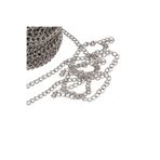 Tahtakale Toptancıları Anahtarlık Zinciri Metrelik Metal 1.2 Cm (1 Metre) Gümüş