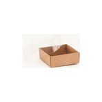 Tahtakale Toptancıları Asetat Kapaklı Karton Kutu 10x10x3 Cm (50 Adet) Kraft