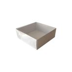 Tahtakale Toptancıları Asetat Kapaklı Karton Kutu 12x12x3 (50 Adet) Beyaz