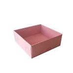 Tahtakale Toptancıları Asetat Kapaklı Karton Kutu 12x12x3 (50 Adet) Pembe
