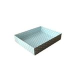 Tahtakale Toptancıları Asetat Kapaklı Karton Kutu 12X15X3 (25 Adet) Puantiyeli Mavi