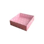 Tahtakale Toptancıları Asetat Kapaklı Karton Kutu (50 Adet) Puantiyeli Pembe 12x12x3 cm.
