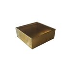 Tahtakale Toptancıları Asetat Kapaklı Karton Kutu Düz Renk 8x8x3 (50 Adet) Gold