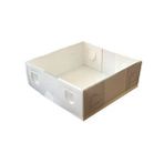 Tahtakale Toptancıları Asetat Kapaklı Karton Kutu Düz Renk 9x9x3 Cm (50 Adet) Krem