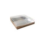 tahtakale toptancıları Asetat Kapaklı Karton Kutu Havlu Kutusu 20x20x5 Cm (10 Adet) Gümüş