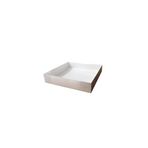 Tahtakale Toptancıları Asetat Kapaklı Karton Kutu Havlu Kutusu 25x25x5 Cm (10 Adet) Beyaz