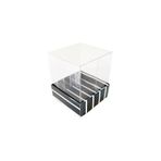 Tahtakale Toptancıları Asetat Kutu Altı Karton Çizgili Model 5x5x5 CM (25 Adet) Siyah