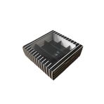 Tahtakale Toptancıları Asetat Pencereli Karton Kutu 15x15x5 cm 9 Bölmeli Kutu (10 Adet) Çizgili Siyah