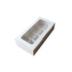 Tahtakale Toptancıları Asetat Pencereli Karton Kutu 20x10x5 cm 8 Bölmeli Kutu 10 Adet Beyaz