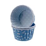 Tahtakale Toptancıları Cupcake Kalıbı Büyük Boy 62 * 40 Mm (50 Adet) Puantiyeli Mavi